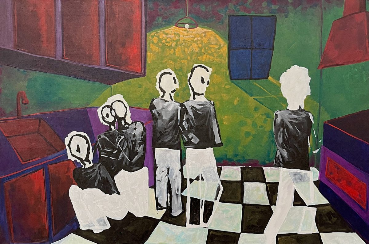 "Almost Certain"
Acrylic paint on canvas by Zoe Farrell