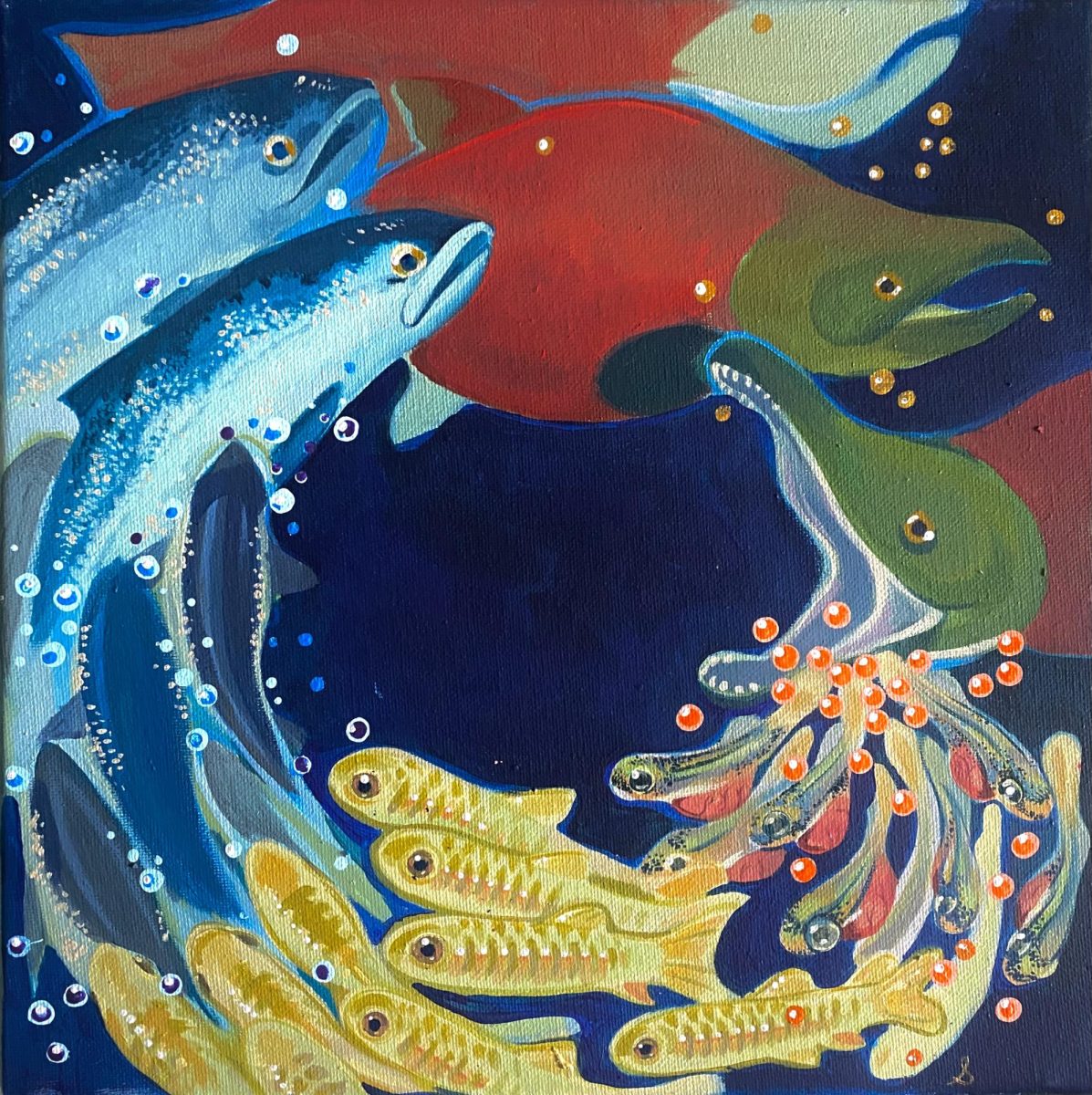 "Life Cycle"
Acrylic painting by Spencer Daniel