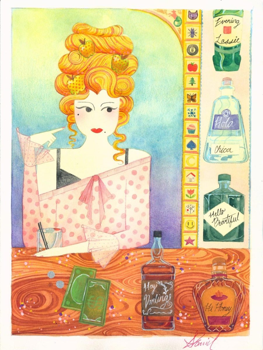 "Spontaneity & Indecision"
Watercolor, colored pencil, and acrylic paint by Spencer Daniel