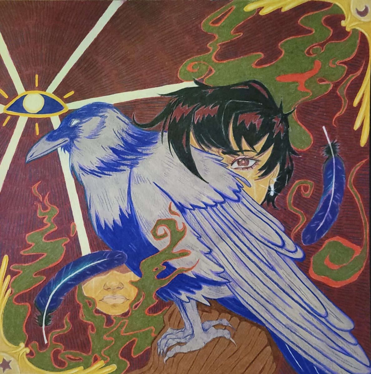 "Death and Transformation"
Colored pencil and copic marker by Rae Rogers